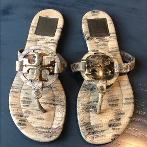 Tory Burch reptile sandals